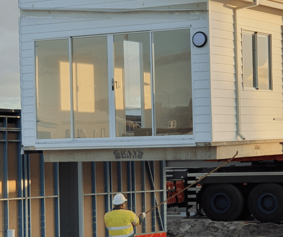 Home lowered into place at Edenlife Australind.