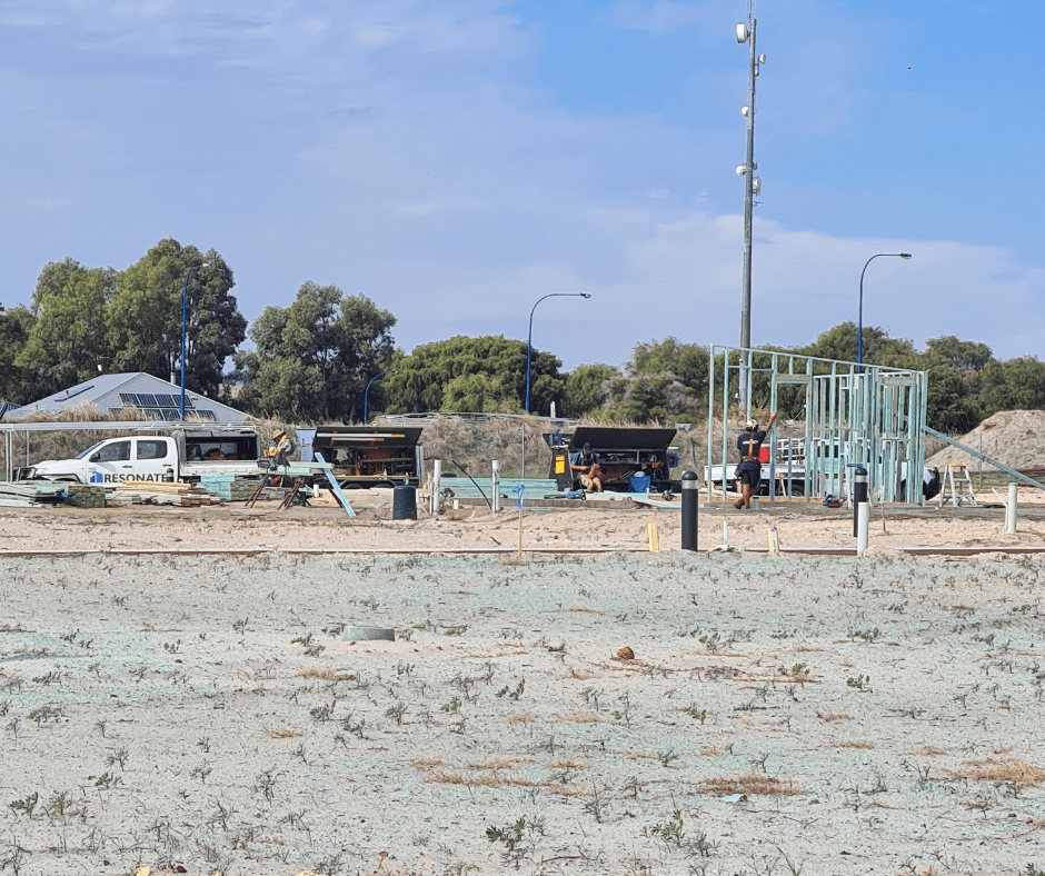 Framework being erected at Edenlife Australind.